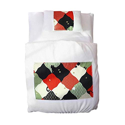 HJWXY Katzenschlafsack Abnehmbares waschbares Baumwollnestbett für HaustiereDer Ganzjahres-Katzenschlafsack im japanischen Stil kann gewaschen Werden, A. von HJWXY
