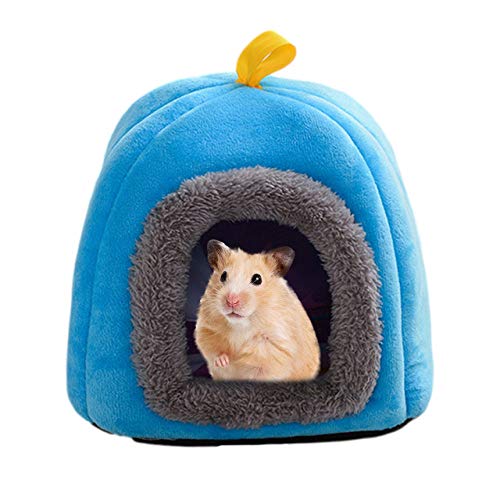 HJWXY Kleintiere Bettnest Haustierzelt Hamsterhaus, Für Meerschweinchenhase Chinchilla Frettchen Igel Zuckersegelflugzeug, Marineblau von HJWXY