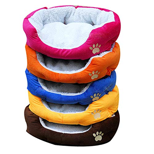 HJWXY Komfortable weiche Baumwolle Fußabdrücke Design-Stil Haustier Nest Hundebett Katzenbett, Random, M. von HJWXY