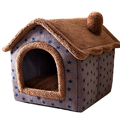 Katzenbett Haus warme Bequeme Haustierstreu, für kleine Hunde Katzen Nest Winter warm schlafen Haustier Haustier Haus, L. von HJWXY