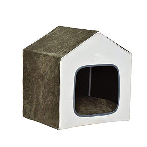Pet House Dog House Abnehmbarer, halbgeschlossener Katzenzwinger, für Pet All Seasons Simple Pet Shelter Rabbit, Grasgrün von HJWXY