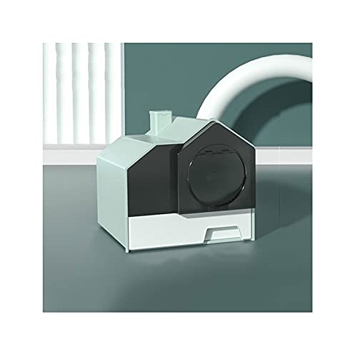 HJXX Katzenklo Hausstil Vollständig eingeschlossener Wurf Box Schubladen Typ Übergroße Katze Toilette Spritzerfestes Kätzchen Geruchssicherer und sandfest Cat Litter Box (Color : Green) von HJXX