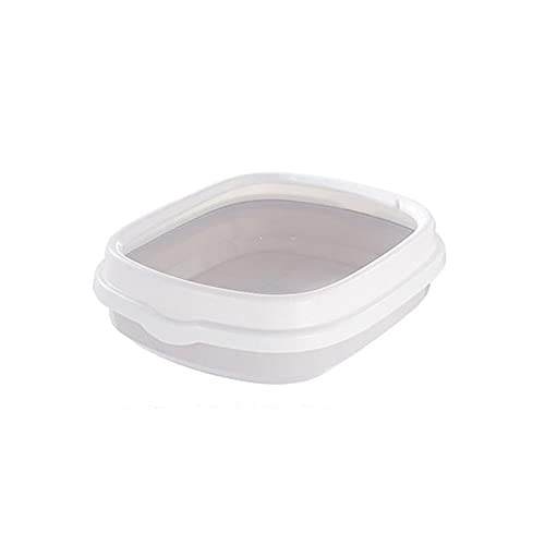 Halbgeschlossene Katzentoilette mit Schaufel, Klappbare Katzentoilette, Abnehmbare Katze, leicht zu reinigen (Farbe: grau, Größe: B) von HJXX