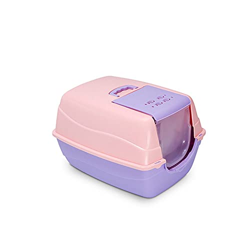 Katzenklo Clamshell TYP Grosse Grosse BEHÄLTIGER WAOP-KASTENPRITZERFEHLER WC-Katzenkasten ist dauerhaft und leicht zu reinigen Cat Litter Box (Color : B) von HJXX