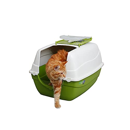 Katzenklo Clamshell TYP Grosse Grosse BEHÄLTIGER WAOP-KASTENPRITZERFEHLER WC-Katzenkasten ist dauerhaft und leicht zu reinigen Cat Litter Box (Color : C) von HJXX