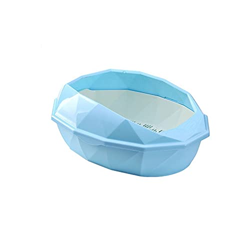 Katzenklo Einfache Katze Wurf Box Halbschloss Offene Katze Toilette Katze Töpfchen Große Katze Wurf Box Katze liefert getrennte Struktur Cat Litter Box (Color : A) von HJXX