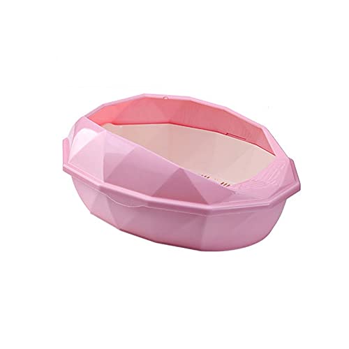 Katzenklo Einfache Katze Wurf Box Halbschloss Offene Katze Toilette Katze Töpfchen Große Katze Wurf Box Katze liefert getrennte Struktur Cat Litter Box (Color : B) von HJXX