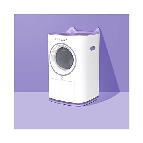 Katzenklo Innovative Automatikkatze-Wurf-Box intelligente automatische Reinigung elektrischer Shovel-Katzen-Toiletten-Anti-Geruch, vollständig geschlossen groß Cat Litter Box (Color : Purple) von HJXX