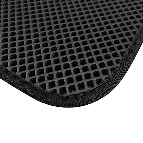 Katzenklo Katzenklo Faltbare Katzenstreu Matte Wasserdicht Doppelschicht Haus Reinigungsmatte Hundebox Toilette Zubehör (Color : Black, Size : 30 * 45cm) von HJXX