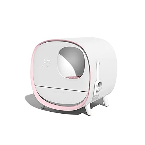 Katzenklo Modeable Smart Desodorierende Katze Wurf Box Vollständig geschlossene Automatische Schublade WC Große spritzwasserfeste Katze liefert for Katzen Cat Litter Box (Color : C) von HJXX