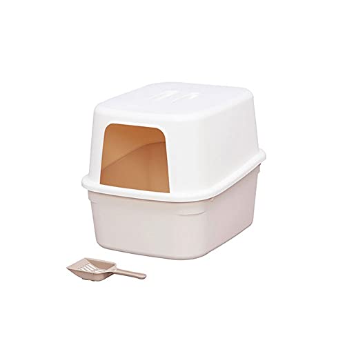 Katzentoilette mit vollständiger Abdeckung, abnehmbare Katzentoilette, große geschlossene Katzentoilette, spritzwassergeschützt, Katzenbedarf, Harz-Katzentoilette (Farbe: B) von HJXX