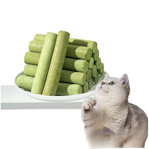 HJYDGJ 30Stück Cat Grass Teething Sticks Katzengras-Beißstab zur Haarentfernung Gefriergetrocknete Katzengras-Stäbchen Katzenminze-Spielzeug Katzen-Kauspielzeug für Zahnpflege und Haarknäuel Entfernen HJYDGJ 30Stück Cat Grass Teething Sticks Katzengras-Beißstab zur Haarentfernung Gefriergetrocknete Katzengras-Stäbchen Katzenminze-Spielzeug Katzen-Kauspielzeug für Zahnpflege und Haarknäuel Entfernen von HJYDGJ