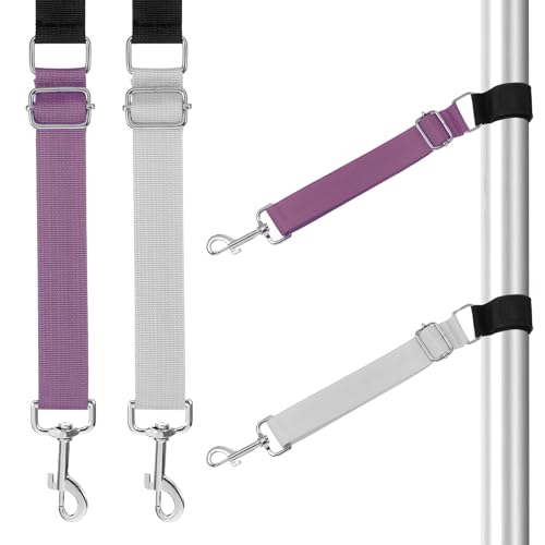 HJZHII Fellpflege-Arm-Zubehör, stabile Haustierpflegeschlaufen, verstellbarer Verlängerungsgurt, Fellpflege-Helfer, Leine zum Baden von Hunden, Trimmen, Grau, Lila, 2 Stück HJZHII Fellpflege-Arm-Zubehör, stabile Haustierpflegeschlaufen, verstellbarer Verlängerungsgurt, Fellpflege-Helfer, Leine zum Baden von Hunden, Trimmen, Grau, Lila, 2 Stück von HJZHII