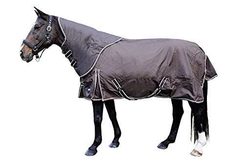 HKM 10392 Outdoordecke, abnehmbares Halsteil, 300g Füllung, Pferdedecke Braun, 155 von HKM