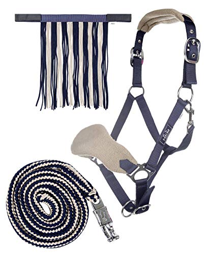 HKM 10734 Halfterset, Halfter Fliegenfransen Strick 180cm Panikhaken, Pony VB WB HKM 10734 Halfterset, Halfter Fliegenfransen Strick 180cm Panikhaken, Pony VB WB von HKM