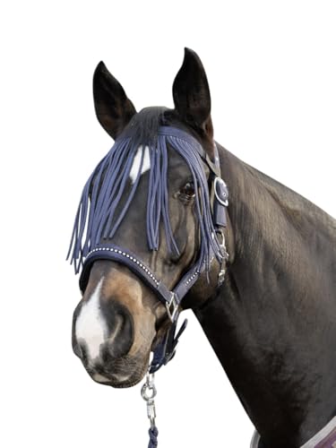 HKM 11389 Fliegenschutzstirnband Anti Fly, Fliegenschutz Insektenschutz, Dunkelblau, Shetty von HKM
