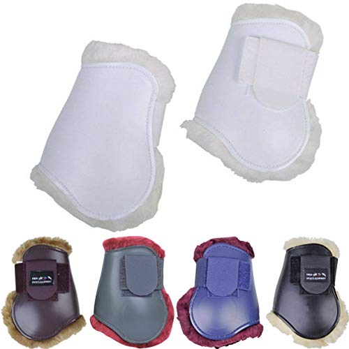 HKM 561366 HKM Streichkappen Teddy für Hinterbeine, Vollblut/Warmblut, dunkelblau/khaki von HKM