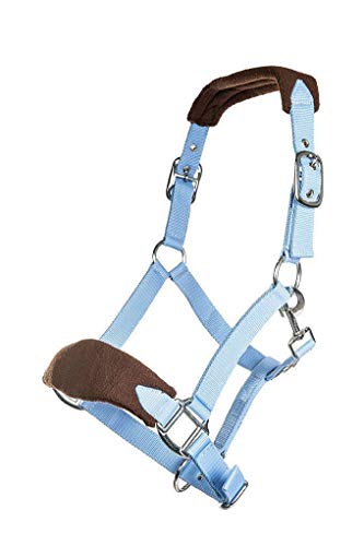 HKM 87426421.0618 Nylonhalfter mit weicher Polarfleece Polsterung Pony, babyblau/braun HKM 87426421.0618 Nylonhalfter mit weicher Polarfleece Polsterung Pony, babyblau/braun von HKM
