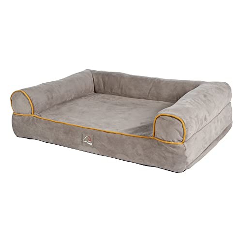 HKM ANAM Cara Hundebett Taupe/Goldgelb S von HKM