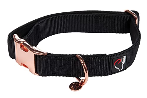 HKM ANAM Cara Hundehalsband Schwarz/Rosegold L von HKM