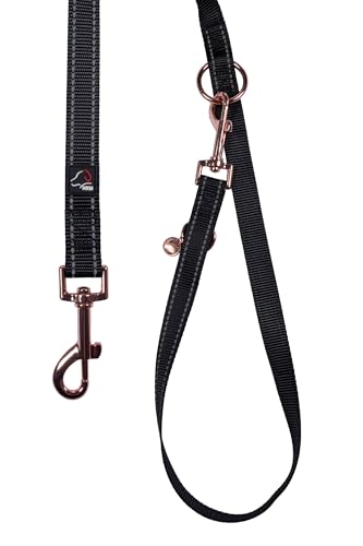 HKM ANAM Cara Hundetrainingsleine Schwarz/Rosegold M von HKM