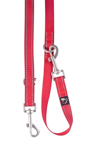 HKM ANAM Cara Nylon Hundetrainingsleine, Rot, L von HKM