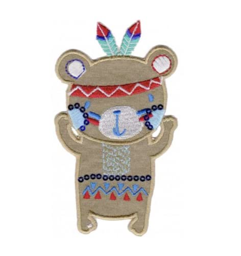 HKM Applikationen Bär Indianer Aufbügelbare Patches, Rot/Blau HKM Applikationen Bär Indianer Aufbügelbare Patches, Rot/Blau von HKM