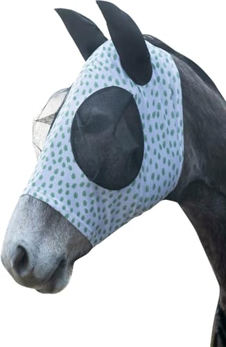 HKM Avocado Fliegenschutzmaske, Weiß/Lila, Warmblut von HKM