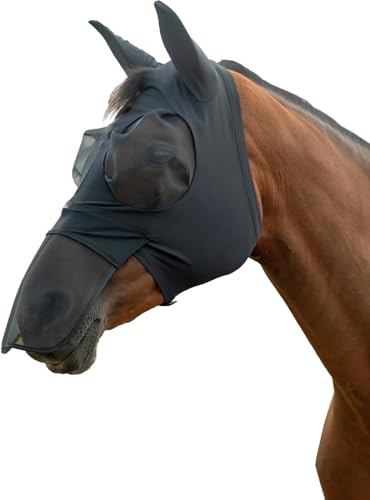HKM Elastic Fliegenschutzmaske mit Nüsternschutz, Rauchblau, L HKM Elastic Fliegenschutzmaske mit Nüsternschutz, Rauchblau, L von HKM