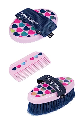 HKM Funny Horses Hearts Putzset Rosa Einheitsgröße HKM Funny Horses Hearts Putzset Rosa Einheitsgröße von HKM