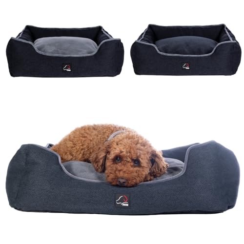 HKM Hundebett Buddy mit herausnehmbaren Hundekissen – Waschbares Hundebett in 3 Größen: Hundebett Grosse, mittelgroße, kleine Hunde. Wasserabweisende Unterseite für Einsatz als Hundebett Outdoor. (S) HKM Hundebett Buddy mit herausnehmbaren Hundekissen – Waschbares Hundebett in 3 Größen: Hundebett Grosse, mittelgroße, kleine Hunde. Wasserabweisende Unterseite für Einsatz als Hundebett Outdoor. (S) von HKM