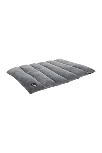 HKM Hundedecke für unterwegs, Hundematte, Reisedecke Hund. wasserdichte Unterseite für den Einsatz als Hundeliege Outdoor. (Schwarz/Grau, M) von HKM