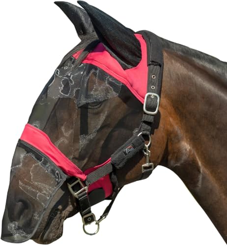 HKM Premium Fliegenschutzmaske mit Nüsternschutz, Magenta, Warmblut HKM Premium Fliegenschutzmaske mit Nüsternschutz, Magenta, Warmblut von HKM