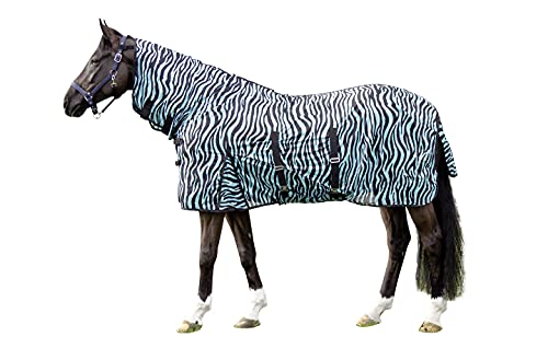 HKM Zebra Aqua Pferdedecken 4191 Lemon/schwarz 115 von HKM