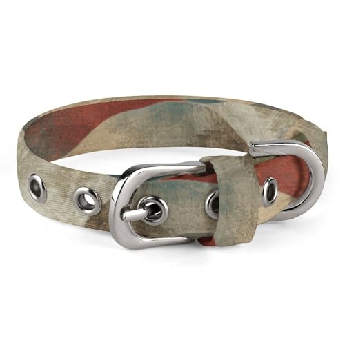 Hundehalsband, Erdtöne und Wellen, bedrucktes Haustierhalsband, verstellbar, geeignet für kleine und mittelgroße Hunde, Katzen Hundehalsband, Erdtöne und Wellen, bedrucktes Haustierhalsband, verstellbar, geeignet für kleine und mittelgroße Hunde, Katzen von HKMNTGD