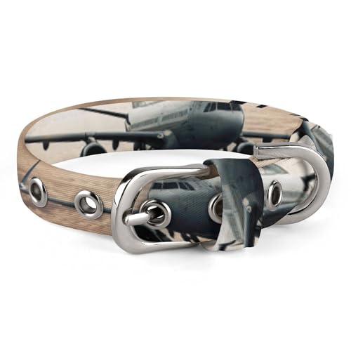 Hundehalsband, Flugzeug fliegt in der Luft, bedrucktes Haustierhalsband, verstellbar, geeignet für kleine und mittelgroße Hunde, Katzen Hundehalsband, Flugzeug fliegt in der Luft, bedrucktes Haustierhalsband, verstellbar, geeignet für kleine und mittelgroße Hunde, Katzen von HKMNTGD