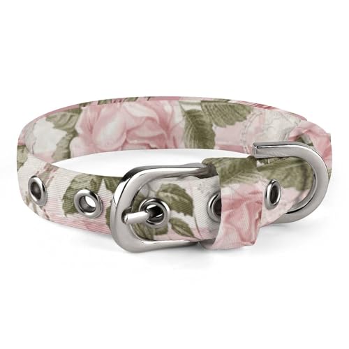 Hundehalsband, Pfirsich-Design, Retro-Muster, bedruckt, verstellbar, geeignet für kleine und mittelgroße Hunde, Katzen Hundehalsband, Pfirsich-Design, Retro-Muster, bedruckt, verstellbar, geeignet für kleine und mittelgroße Hunde, Katzen von HKMNTGD