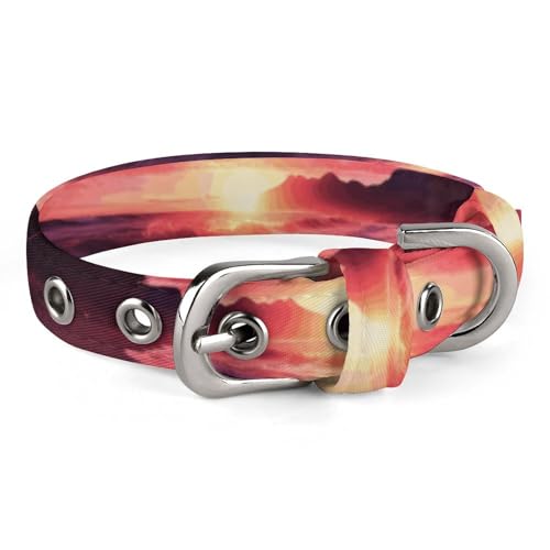 Hundehalsband, bedruckt, Strand-Sonnenuntergang, verstellbares Haustierhalsband, geeignet für kleine und mittelgroße Hunde, Katzen Hundehalsband, bedruckt, Strand-Sonnenuntergang, verstellbares Haustierhalsband, geeignet für kleine und mittelgroße Hunde, Katzen von HKMNTGD