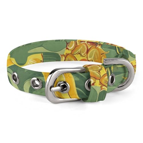Hundehalsband, bedruckt mit Ananas und Banane, verstellbares Haustierhalsband, geeignet für kleine und mittelgroße Hunde, Katzen Hundehalsband, bedruckt mit Ananas und Banane, verstellbares Haustierhalsband, geeignet für kleine und mittelgroße Hunde, Katzen von HKMNTGD