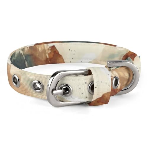 Hundehalsband, bedruckt mit Bergen und Sonne, verstellbares Haustierhalsband, geeignet für kleine und mittelgroße Hunde, Katzen Hundehalsband, bedruckt mit Bergen und Sonne, verstellbares Haustierhalsband, geeignet für kleine und mittelgroße Hunde, Katzen von HKMNTGD