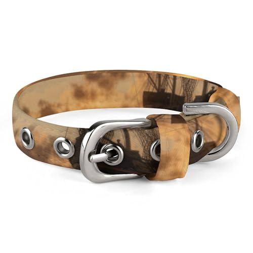 Hundehalsband, bedruckt mit Sonnenuntergang, verstellbares Haustierhalsband, geeignet für kleine und mittelgroße Hunde, Katzen Hundehalsband, bedruckt mit Sonnenuntergang, verstellbares Haustierhalsband, geeignet für kleine und mittelgroße Hunde, Katzen von HKMNTGD