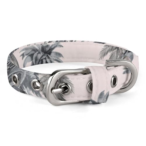 Hundehalsband, bedruckt mit tropischen Palmen, verstellbares Haustierhalsband, geeignet für kleine und mittelgroße Hunde, Katzen Hundehalsband, bedruckt mit tropischen Palmen, verstellbares Haustierhalsband, geeignet für kleine und mittelgroße Hunde, Katzen von HKMNTGD