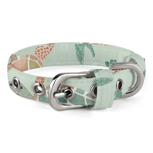 Hundehalsband, blaues Schildkrötenmuster, bedrucktes Haustierhalsband, verstellbar, geeignet für kleine und mittelgroße Hunde, Katzen Hundehalsband, blaues Schildkrötenmuster, bedrucktes Haustierhalsband, verstellbar, geeignet für kleine und mittelgroße Hunde, Katzen von HKMNTGD