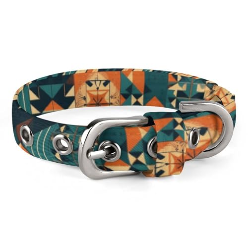 Hundehalsband, buntes Tribal-Muster, bedrucktes Haustierhalsband, verstellbar, geeignet für kleine und mittelgroße Hunde, Katzen Hundehalsband, buntes Tribal-Muster, bedrucktes Haustierhalsband, verstellbar, geeignet für kleine und mittelgroße Hunde, Katzen von HKMNTGD