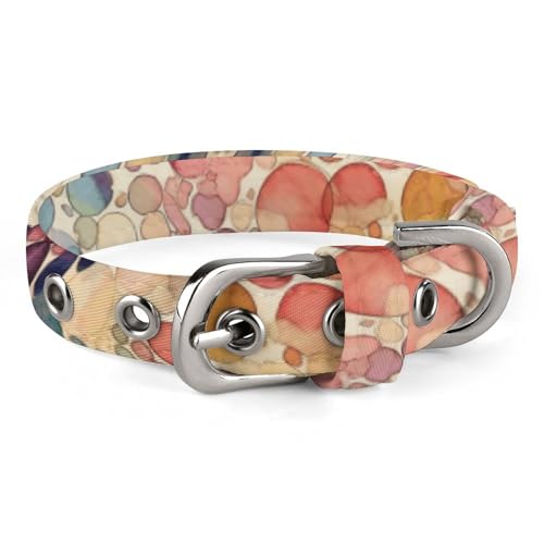 Hundehalsband, hellbeige und pfirsichfarben, verstellbares Haustierhalsband, geeignet für kleine und mittelgroße Hunde, Katzen Hundehalsband, hellbeige und pfirsichfarben, verstellbares Haustierhalsband, geeignet für kleine und mittelgroße Hunde, Katzen von HKMNTGD