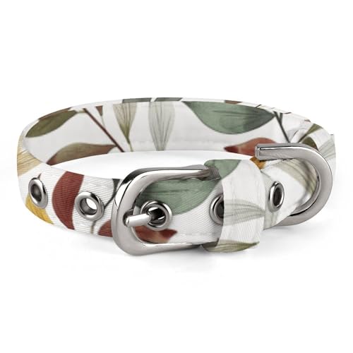 Hundehalsband, hellweiß und kastanienbraun, bedruckt, verstellbar, geeignet für kleine und mittelgroße Hunde, Katzen Hundehalsband, hellweiß und kastanienbraun, bedruckt, verstellbar, geeignet für kleine und mittelgroße Hunde, Katzen von HKMNTGD