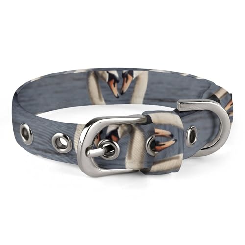 Hundehalsband, romantisches weißes Schwanen-Motiv, verstellbares Haustierhalsband, geeignet für kleine und mittelgroße Hunde, Katzen Hundehalsband, romantisches weißes Schwanen-Motiv, verstellbares Haustierhalsband, geeignet für kleine und mittelgroße Hunde, Katzen von HKMNTGD