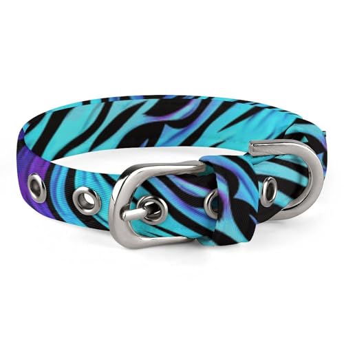 Hundehalsband, violett, blau, grün, Camouflage, Zebrastreifen, bedrucktes Haustierhalsband, verstellbar, geeignet für kleine und mittelgroße Hunde, Katzen Hundehalsband, violett, blau, grün, Camouflage, Zebrastreifen, bedrucktes Haustierhalsband, verstellbar, geeignet für kleine und mittelgroße Hunde, Katzen von HKMNTGD