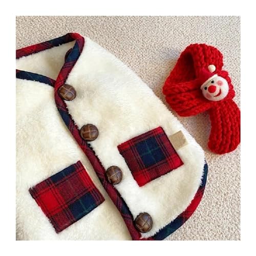 Haustier Weihnachtskleidung Hund Winterkleidung Hund Strickjacke Haustier Hundemantel Katzenjacke Chihuahua Bulldogge Weste Weihnachten Hundekleidung Welpenkostüm (Farbe: Weiß und Schal, Größe: S) Haustier Weihnachtskleidung Hund Winterkleidung Hund Strickjacke Haustier Hundemantel Katzenjacke Chihuahua Bulldogge Weste Weihnachten Hundekleidung Welpenkostüm (Farbe: Weiß und Schal, Größe: S) von HKYBCF