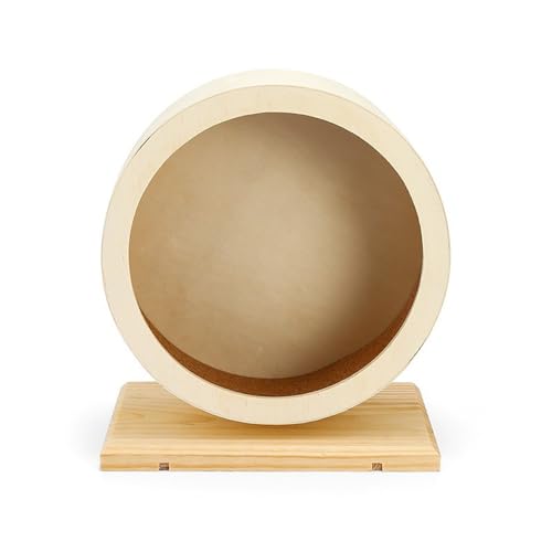 HLBEST Holz Hamsterrad Stummschaltmutter Aus Designs Und Basis Für Kleintiere Fördert Spielzeug Für Gesundheitstier Aktivitäts Rollenspiele von HLBEST